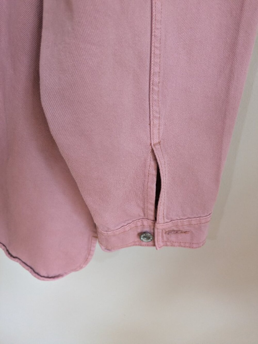 old navy chore barn utility denim jacket pink dusty rose size XL #430 - Picture 6 of 6
